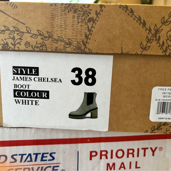 Free People James Chelsea White Leather Boots - Picture 6 of 8